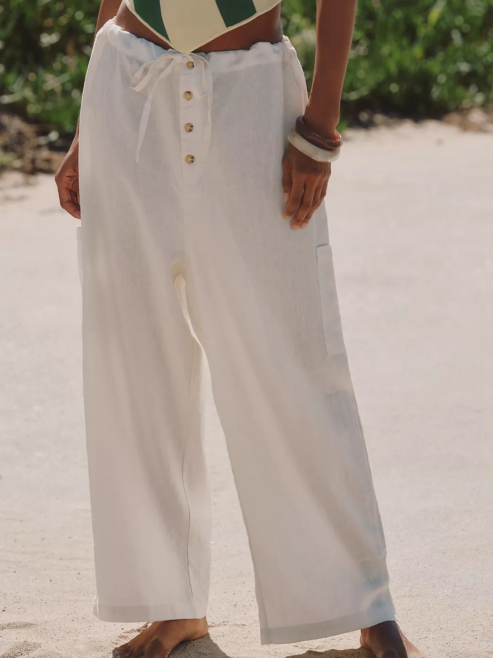 Celandine Linen Oversized Wide Leg Fisherman Pants